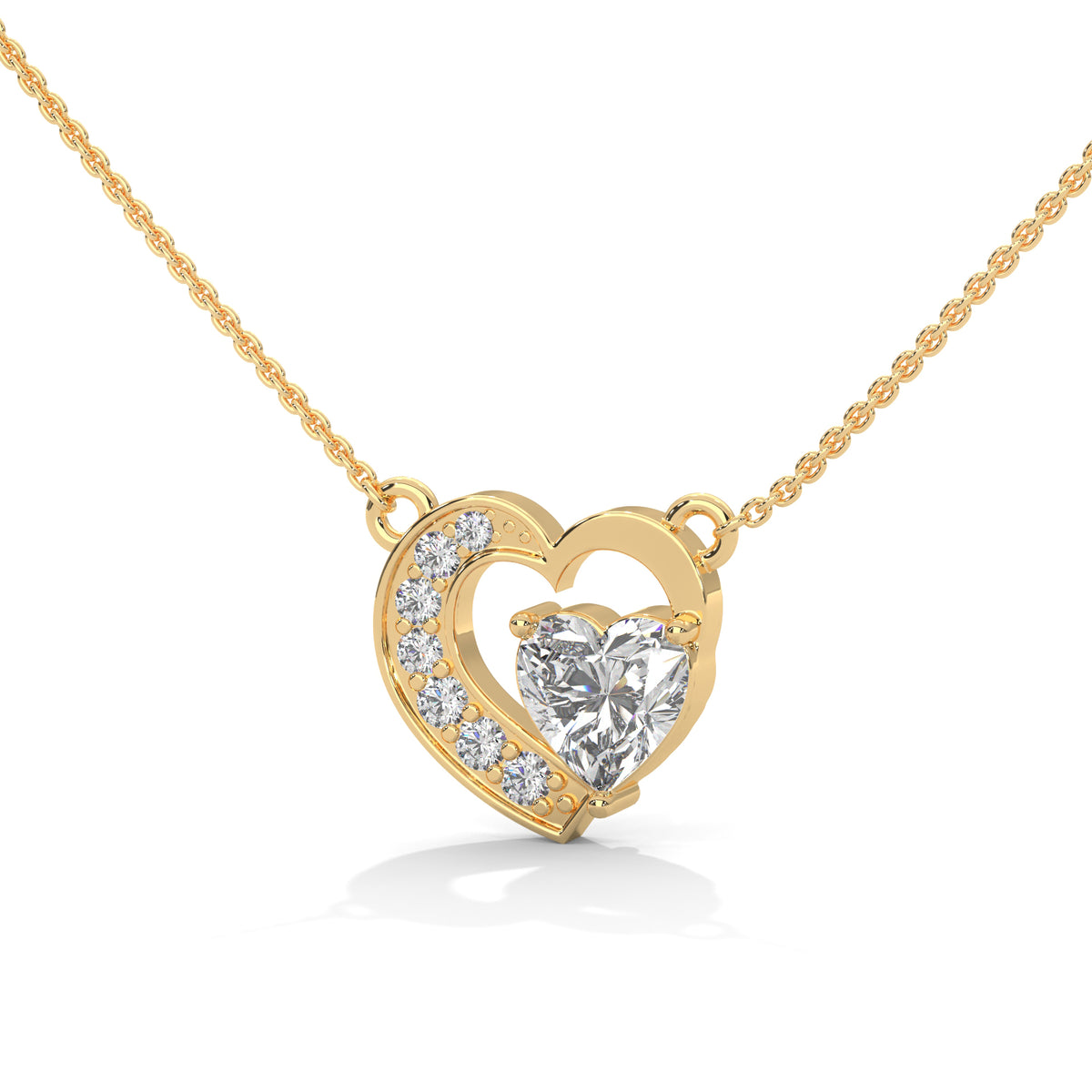Entwined Hearts Diamond Pendant