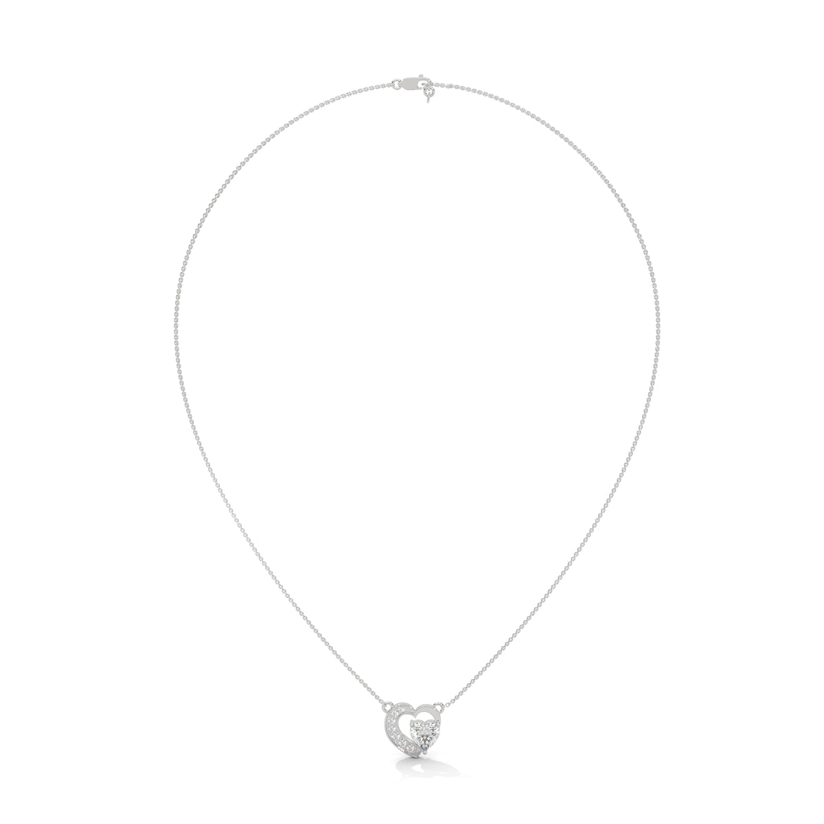 Entwined Hearts Diamond Pendant