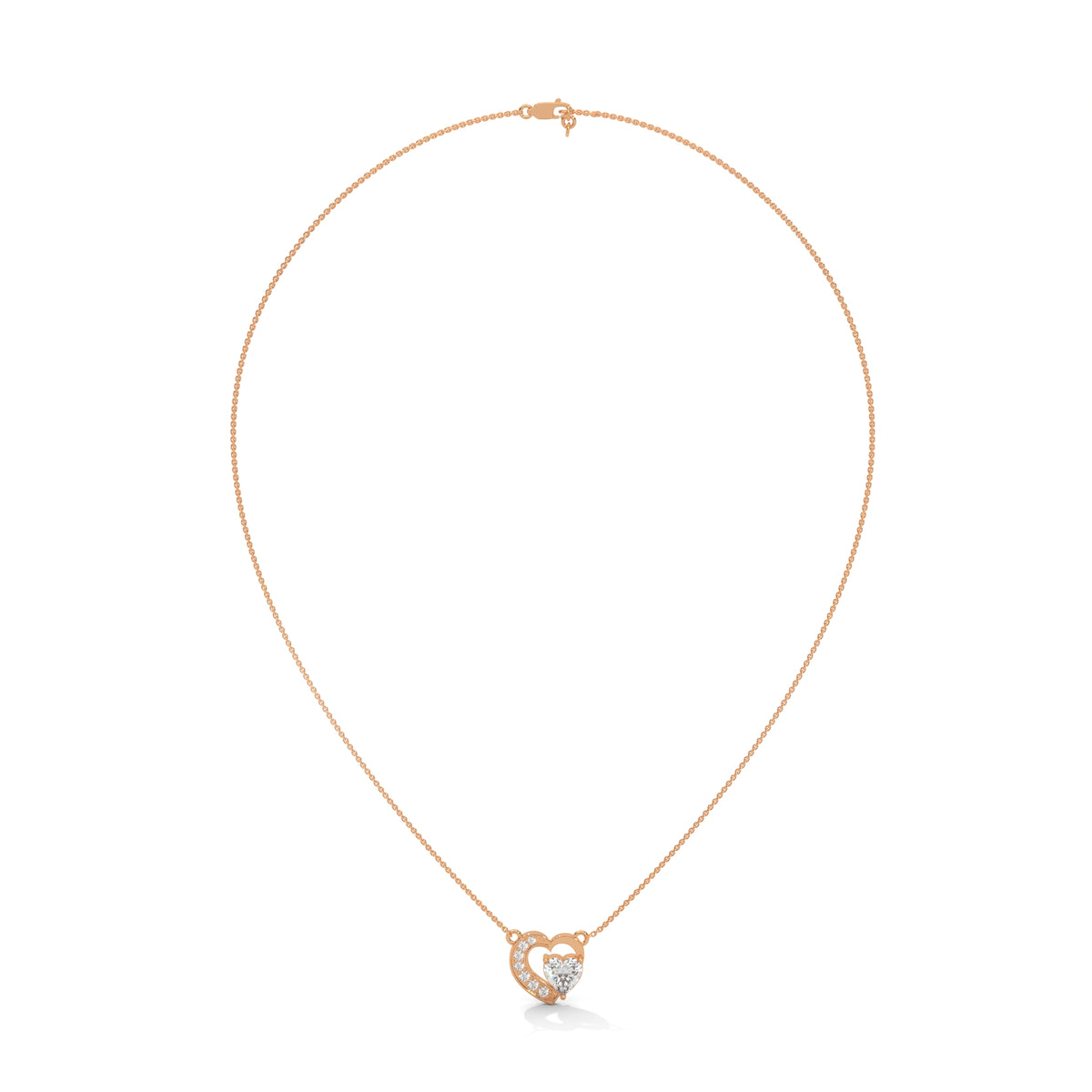 Entwined Hearts Diamond Pendant