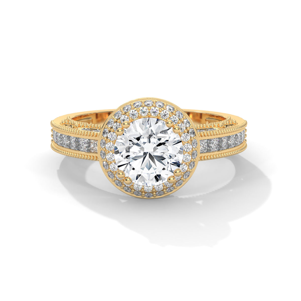 Vintage Bloom Halo Ring
