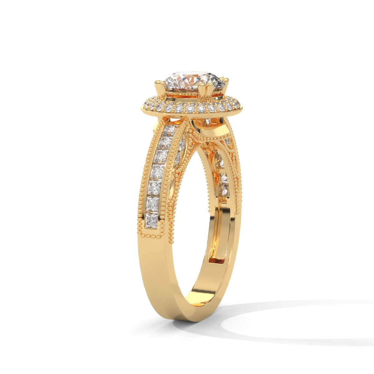 Vintage Bloom Halo Ring