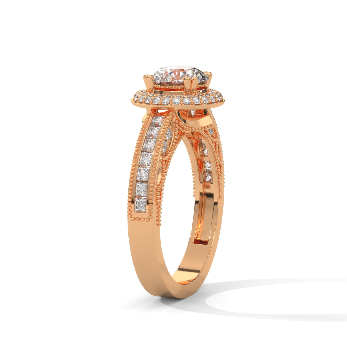 Vintage Bloom Halo Ring