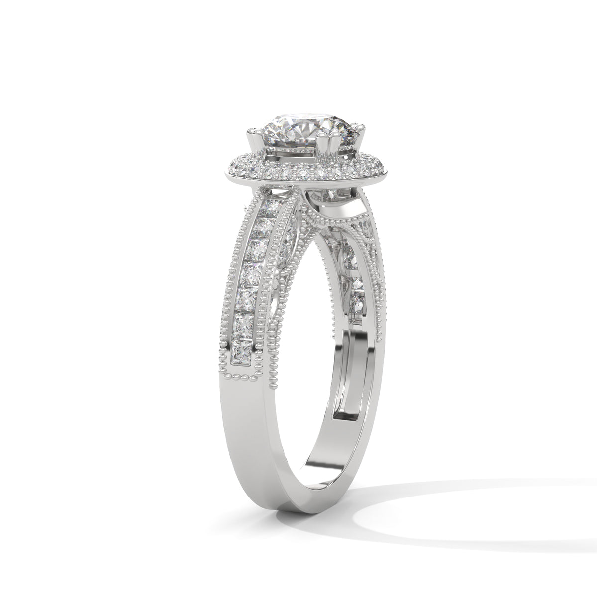 Vintage Bloom Halo Ring