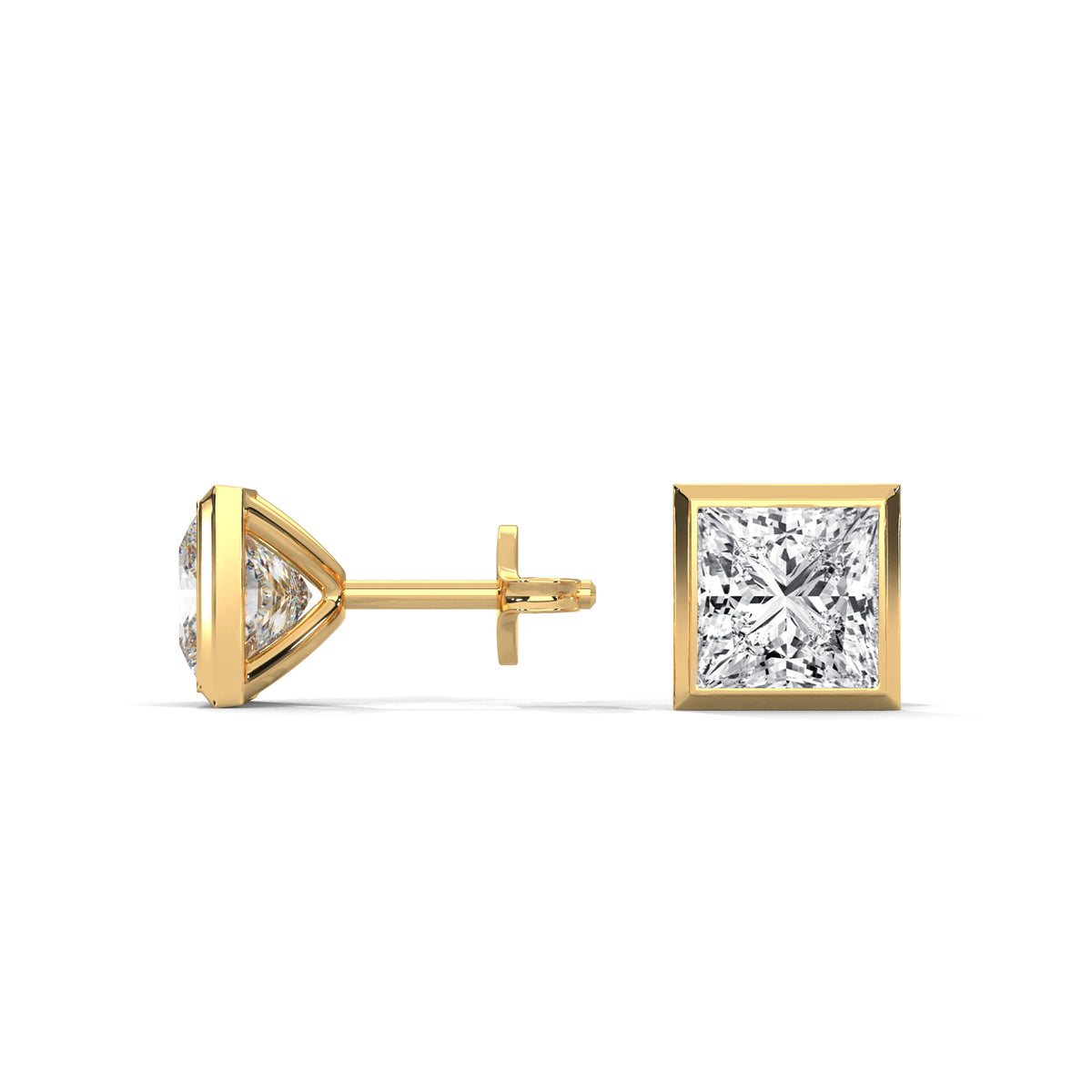 Regal Frame Solitaire Earrings