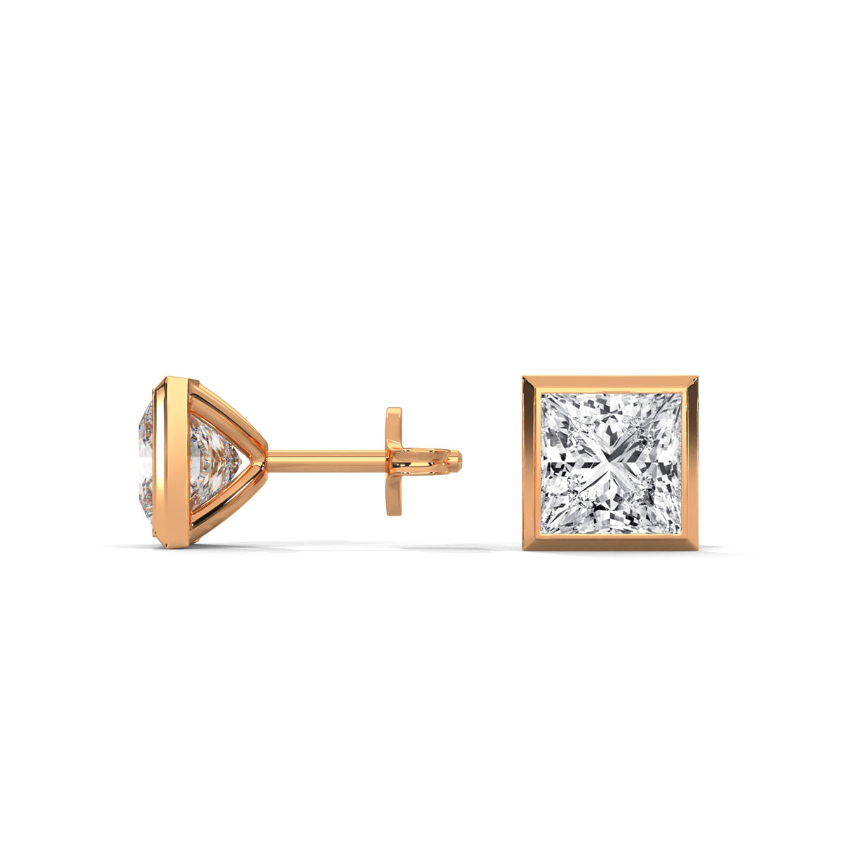 Regal Frame Solitaire Earrings