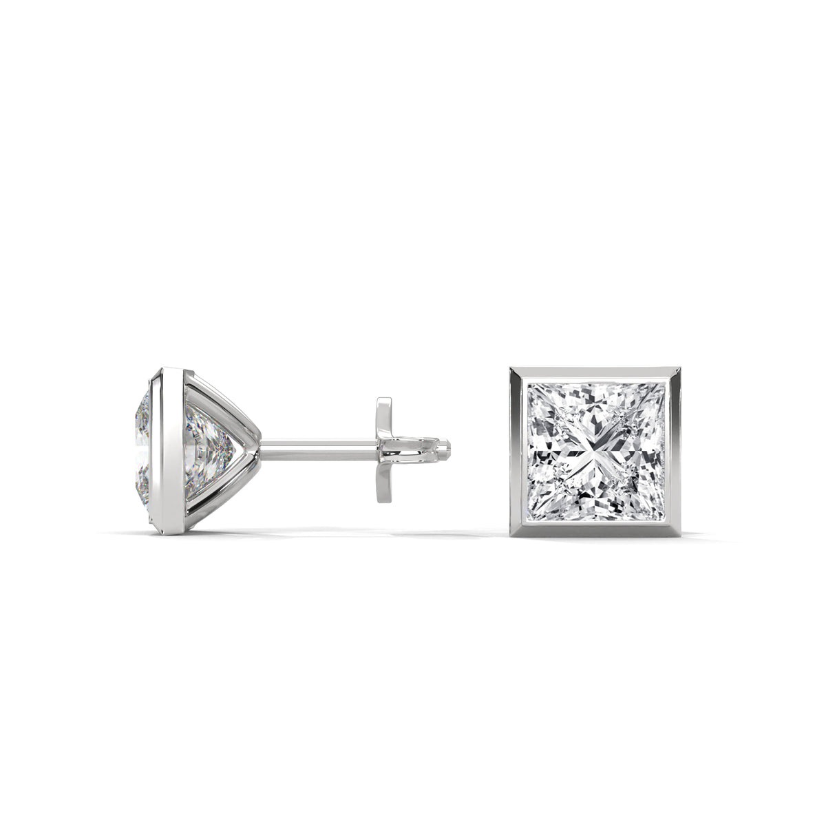 Regal Frame Solitaire Earrings
