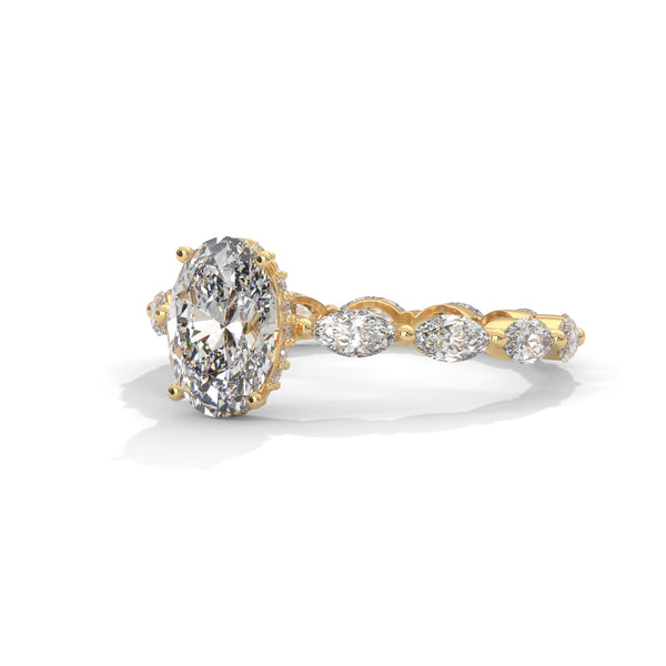 Marquise Drift Solitaire Ring