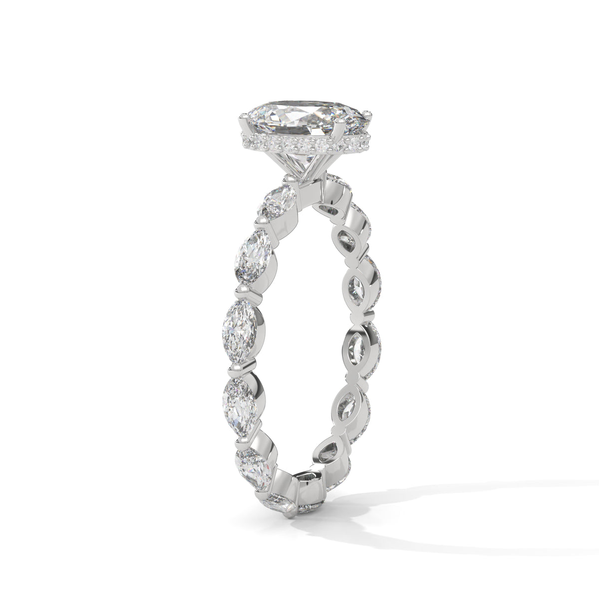Marquise Drift Solitaire Ring