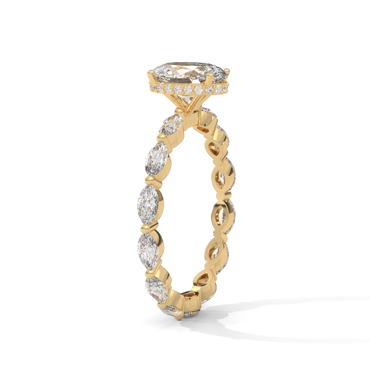 Marquise Drift Solitaire Ring