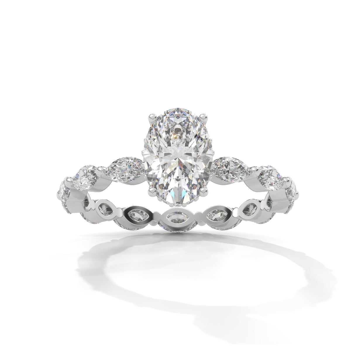 Marquise Drift Solitaire Ring