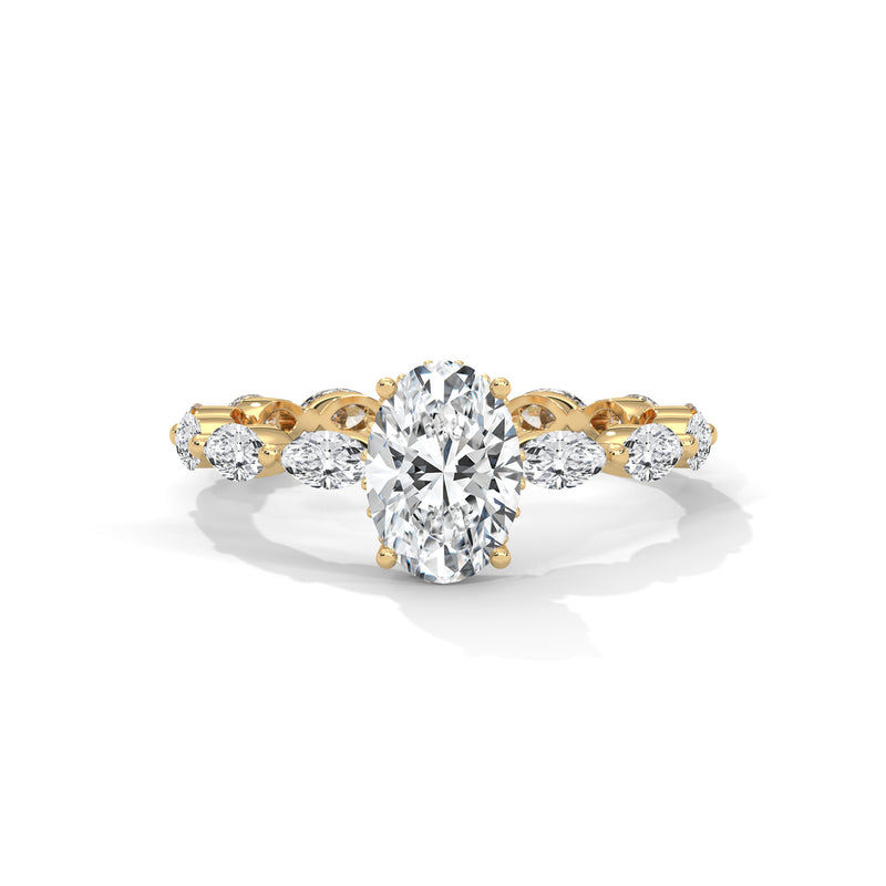 Marquise Drift Solitaire Ring