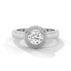 Vintage Halo Milgrain Solitaire Ring