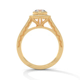 Vintage Halo Milgrain Solitaire Ring