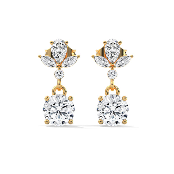 Floral Crown Drop Earrings