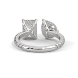 Toi et Moi Bypass Solitaire Ring