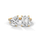 Toi et Moi Bypass Solitaire Ring