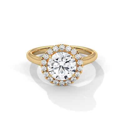Celestial Bloom Halo Ring — IGI Certified Diamond Jewellery | My Carat India