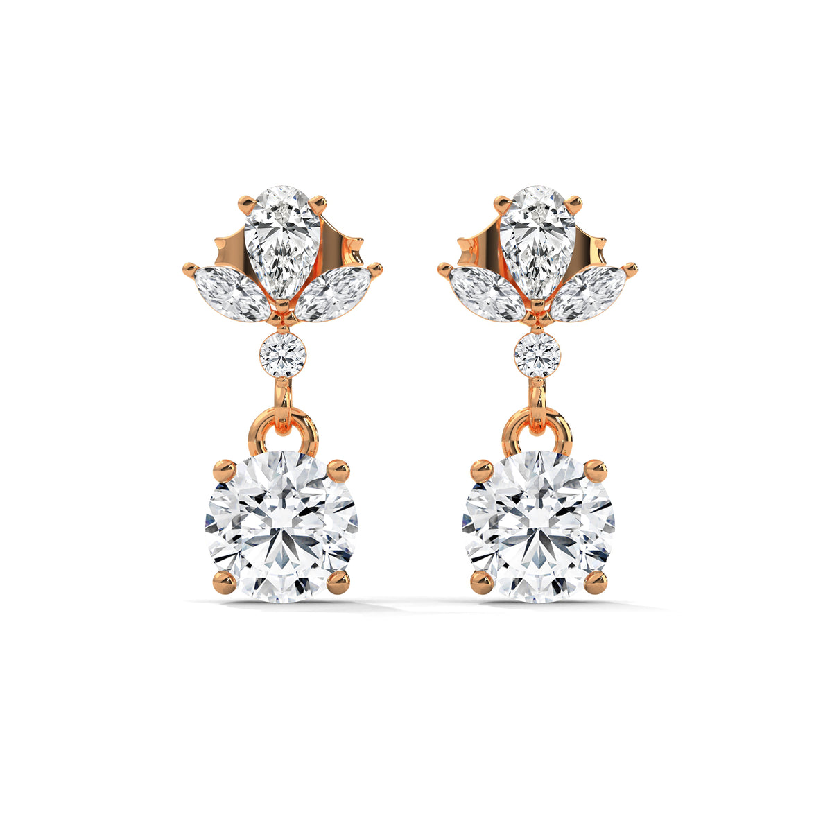 Floral Crown Drop Earrings