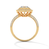 Celestial Bezel Halo Solitaire Ring
