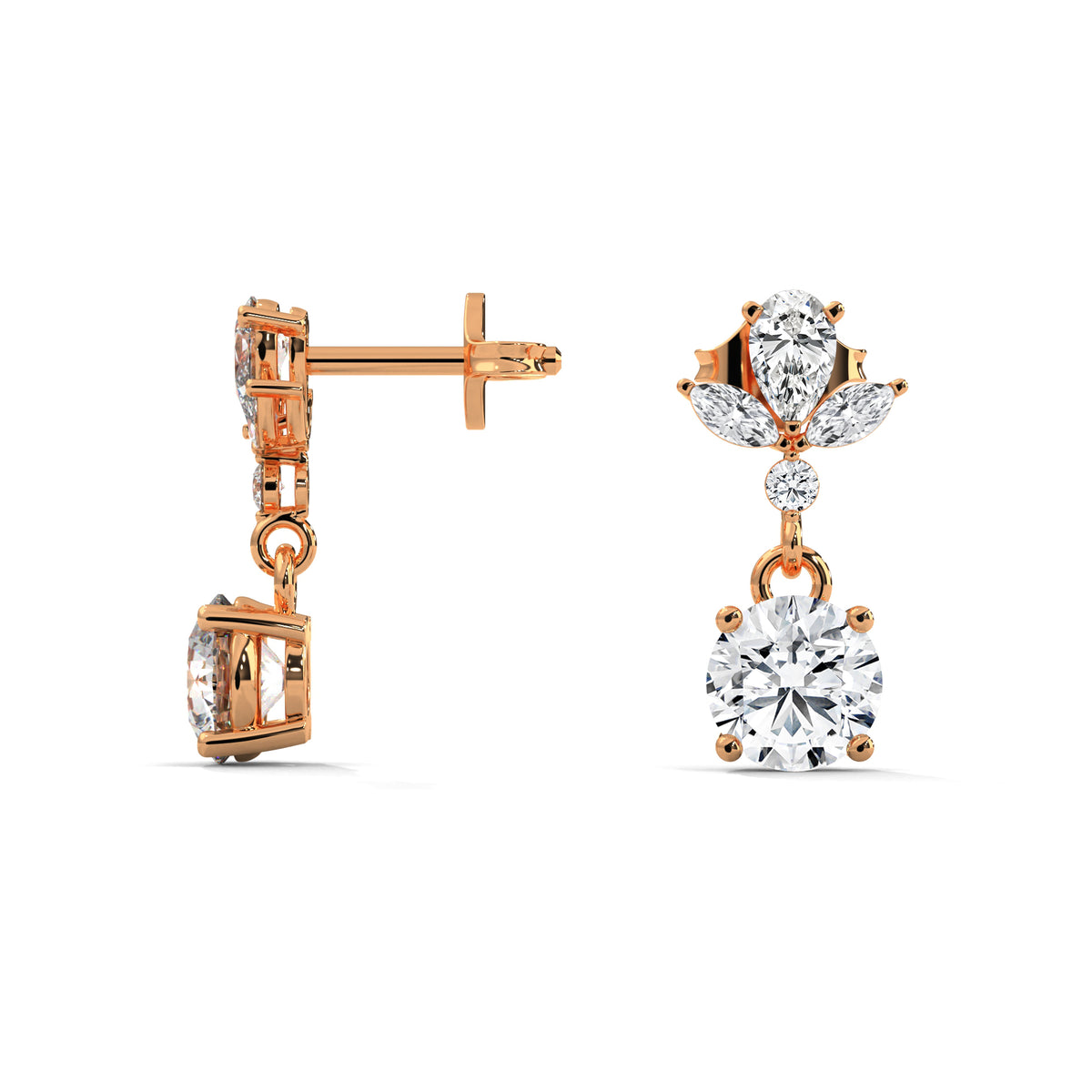 Floral Crown Drop Earrings