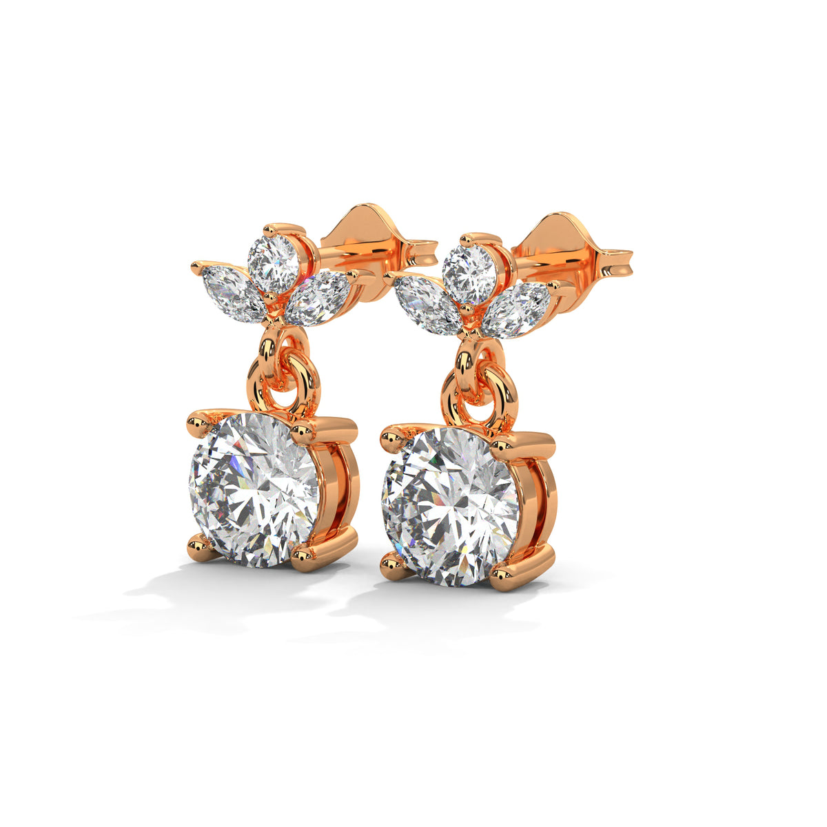 Crowned Bloom Drop Earrings