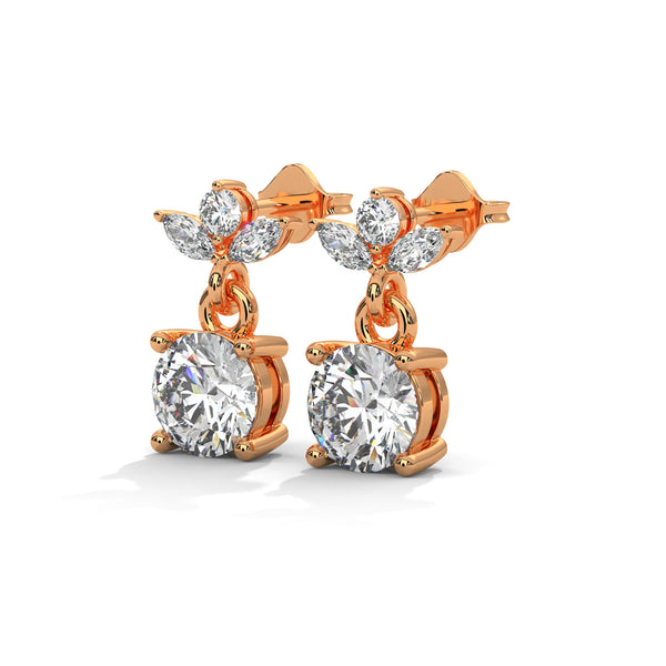 Crowned Bloom Drop Earrings