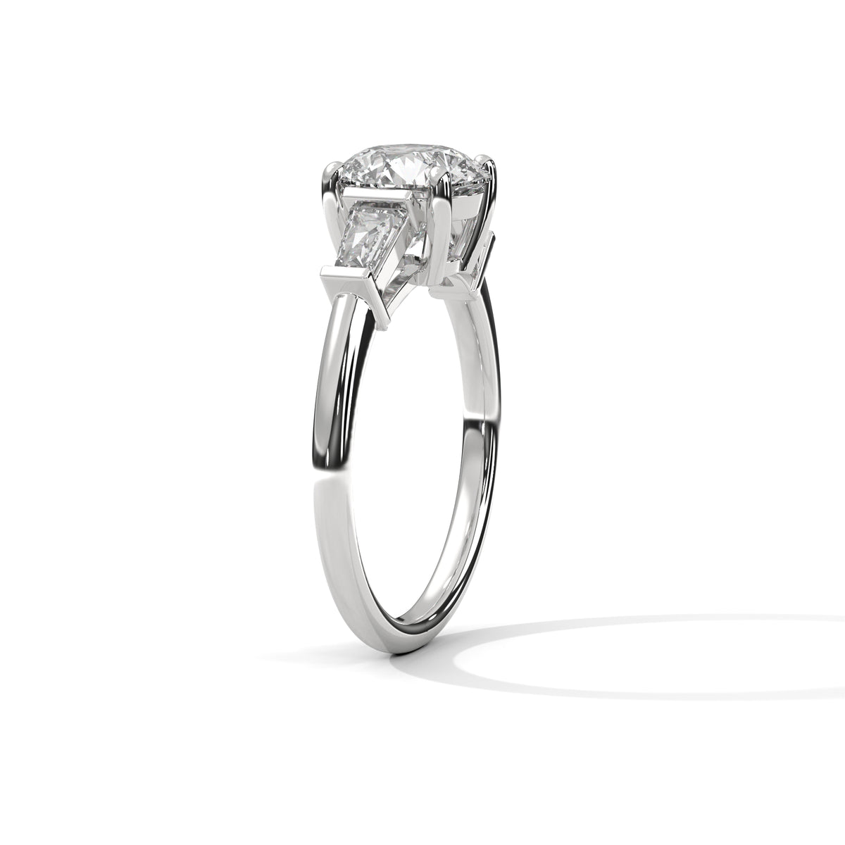 Tapered Grace Solitaire Ring