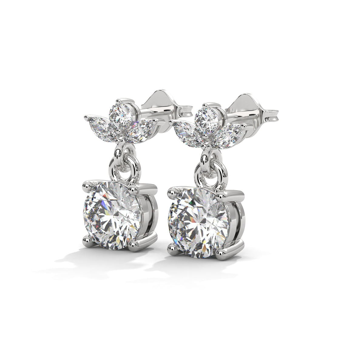 Crowned Bloom Drop Earrings