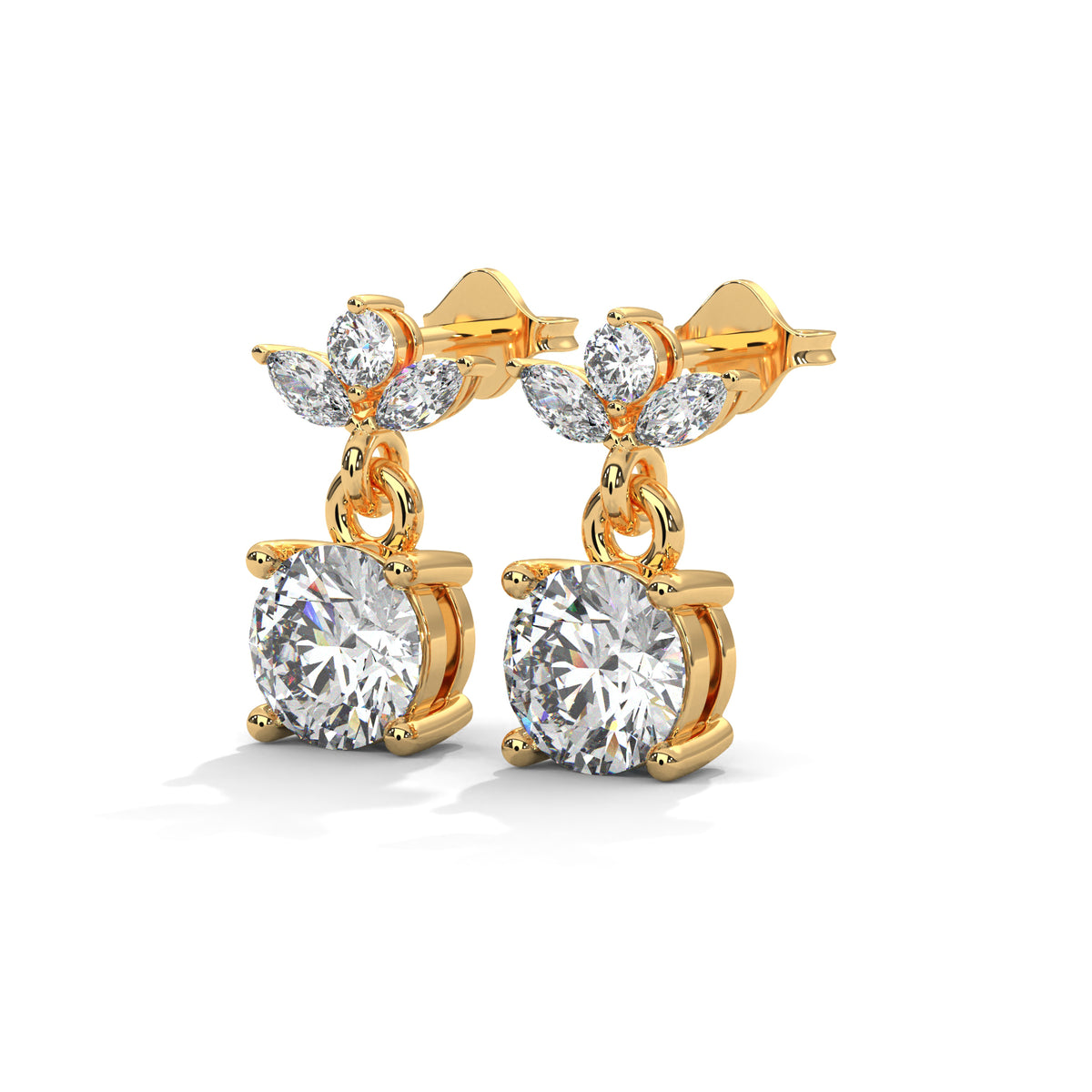 Crowned Bloom Drop Earrings