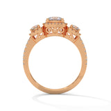 Trieste Cushion Halo Engagement Ring