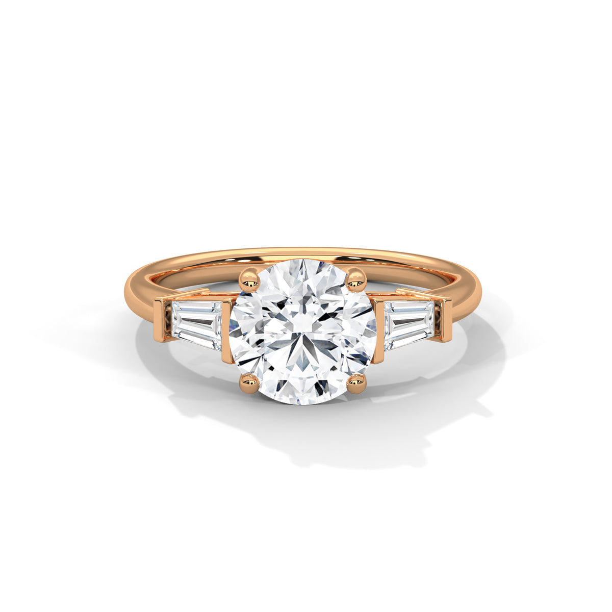 Tapered Grace Solitaire Ring