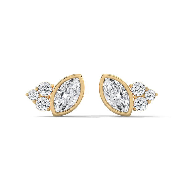 Marquise Bloom Cluster Earrings