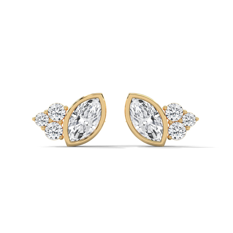 Marquise Bloom Cluster Earrings