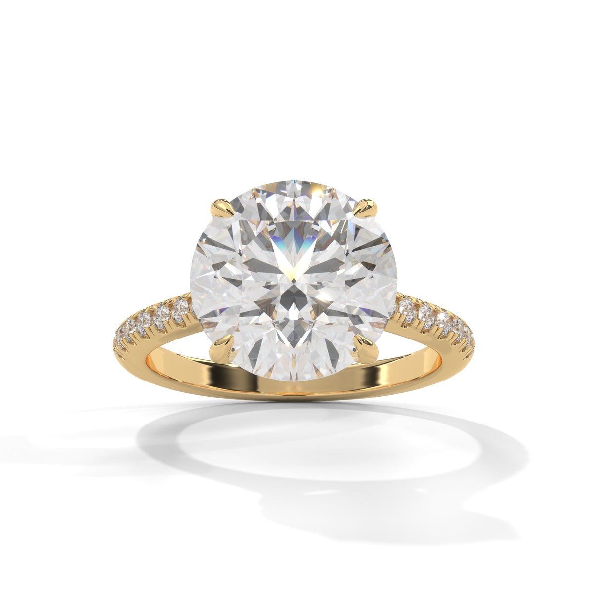 Crowned Brilliance Solitaire Ring