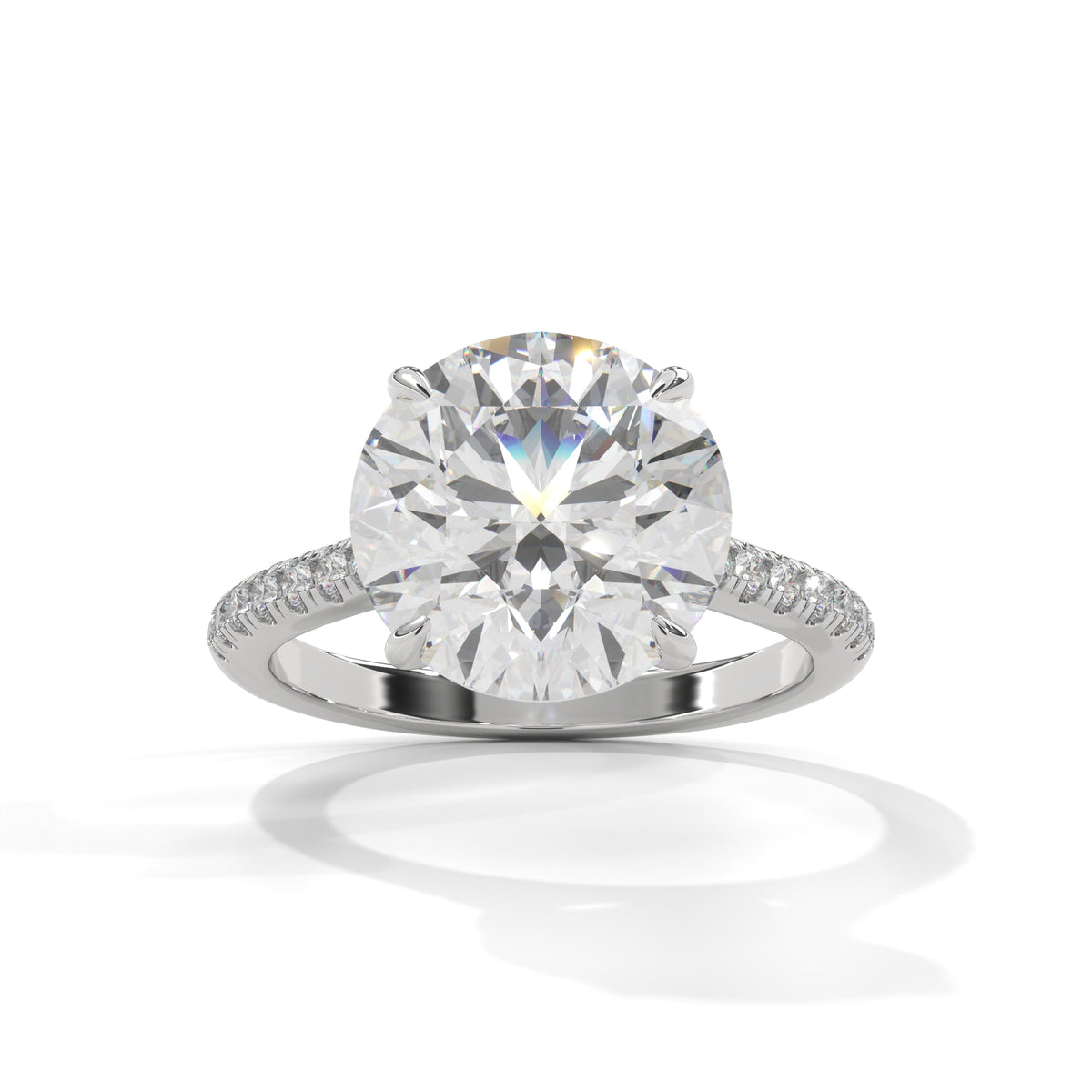 Crowned Brilliance Solitaire Ring