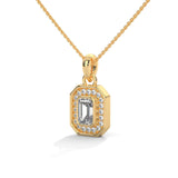 Emerald Halo Octagon Pendant