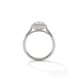 Oval Halo Solitaire Ring
