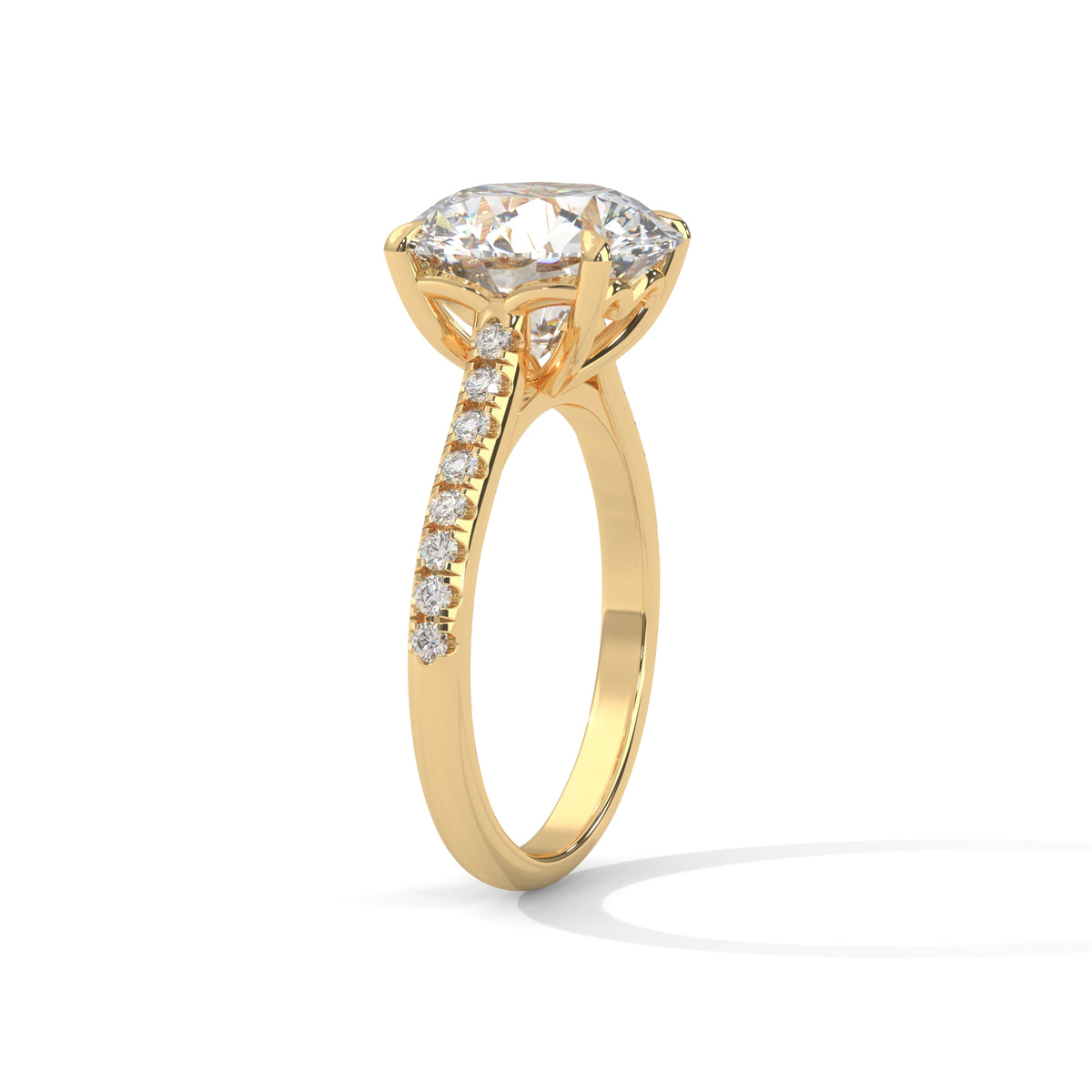 Crowned Brilliance Solitaire Ring
