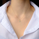 Emerald Halo Octagon Pendant