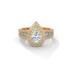 Double Crown Pear Engagement Ring