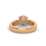 Milgrain Crown Solitaire Ring