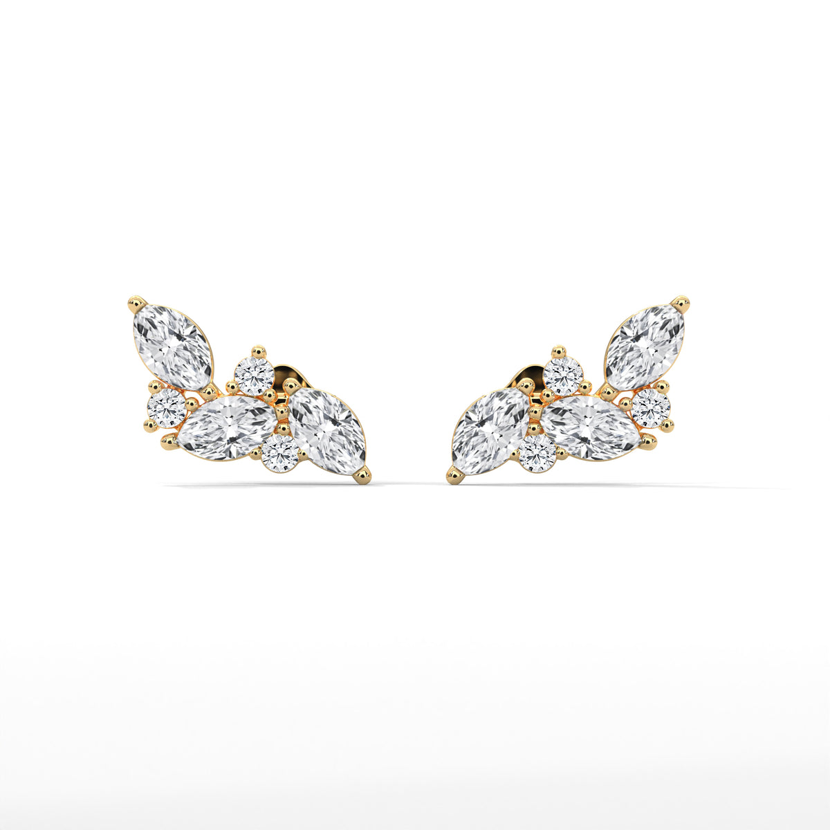 Marquise Bloom Cluster Earrings