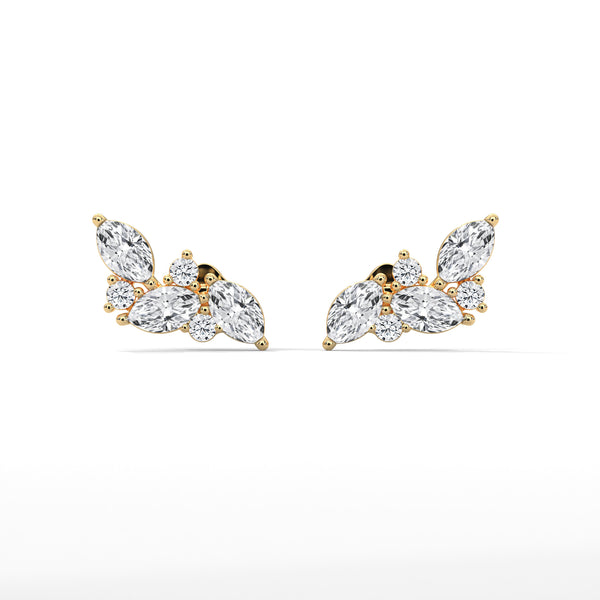 Marquise Bloom Cluster Earrings