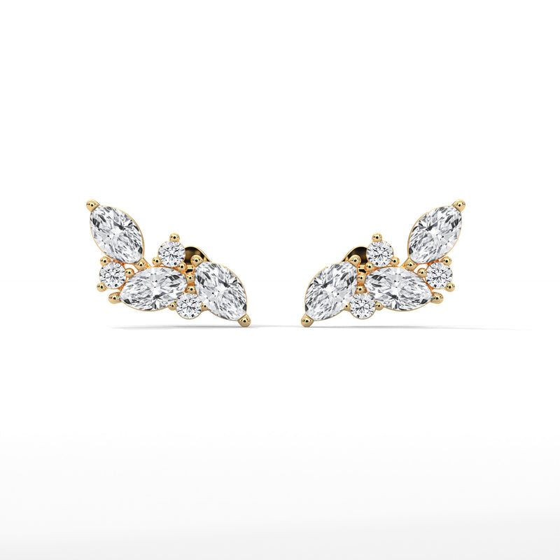 Marquise Bloom Cluster Earrings