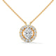 Radiant Crown Halo Pendant