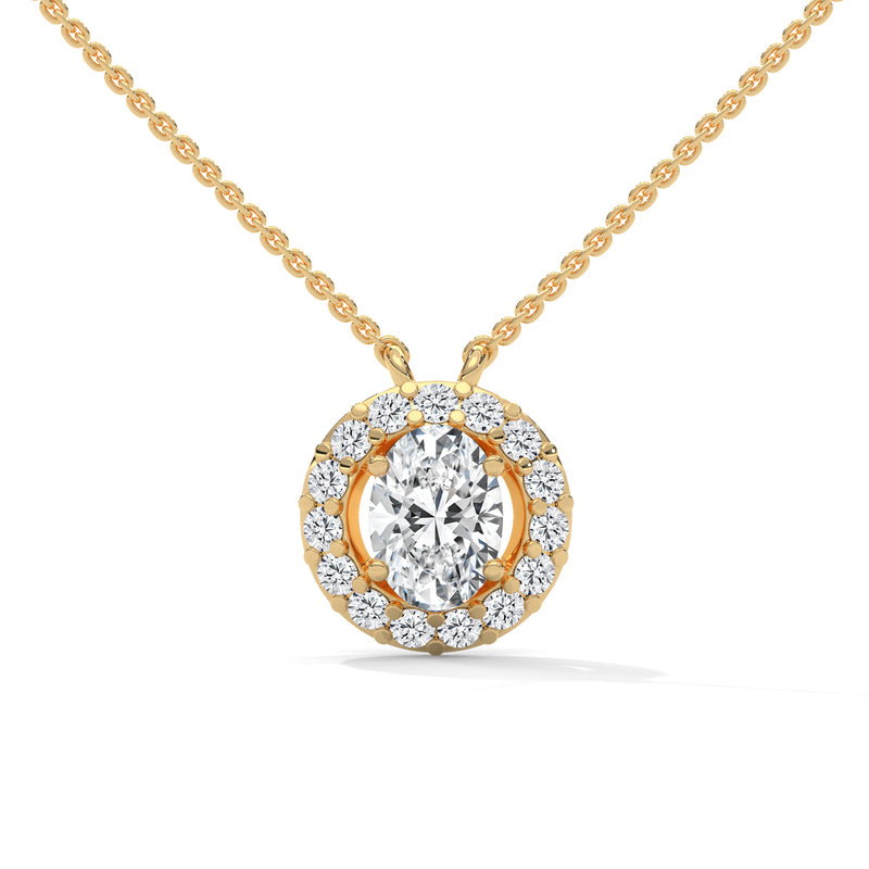 Radiant Crown Halo Pendant