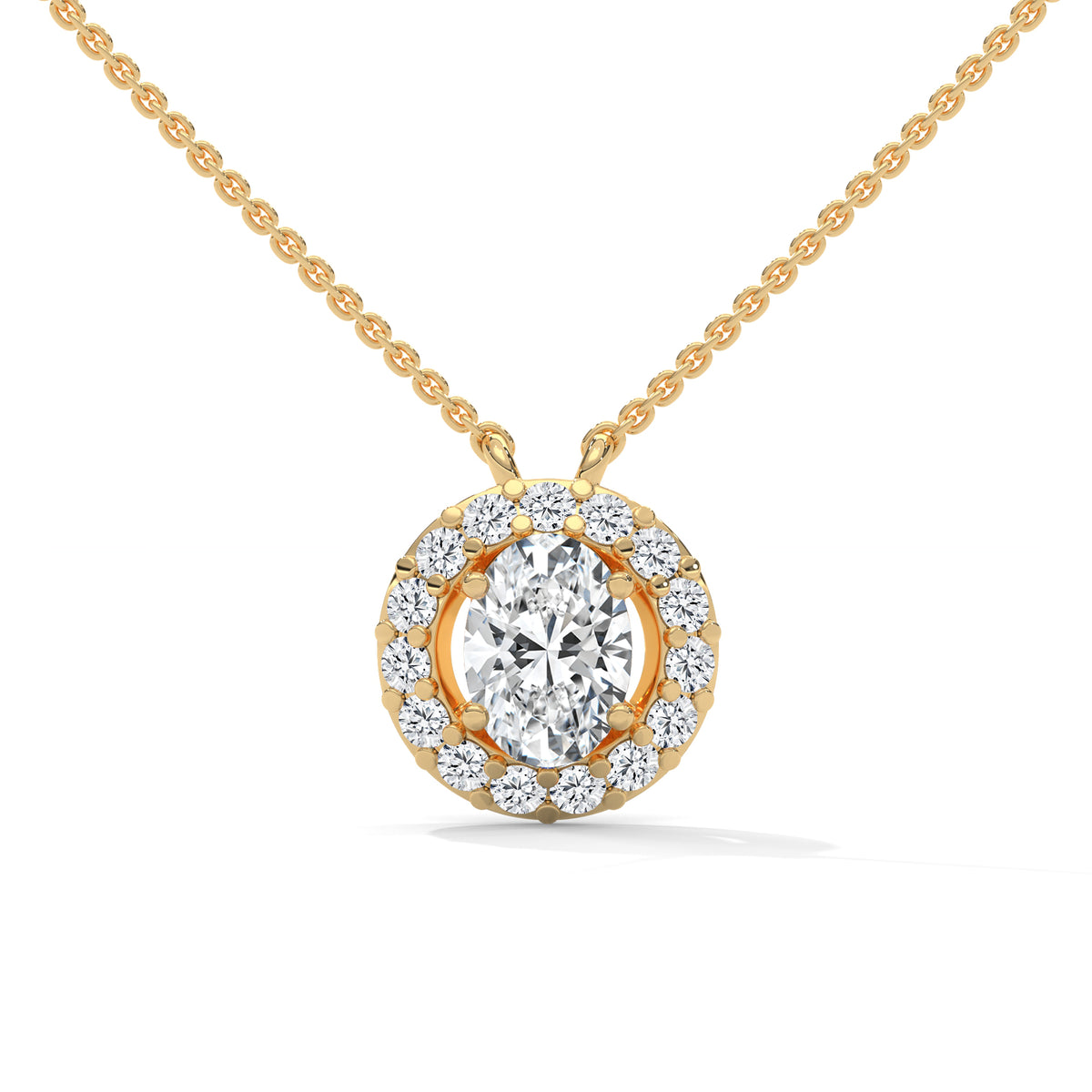 Radiant Crown Halo Pendant