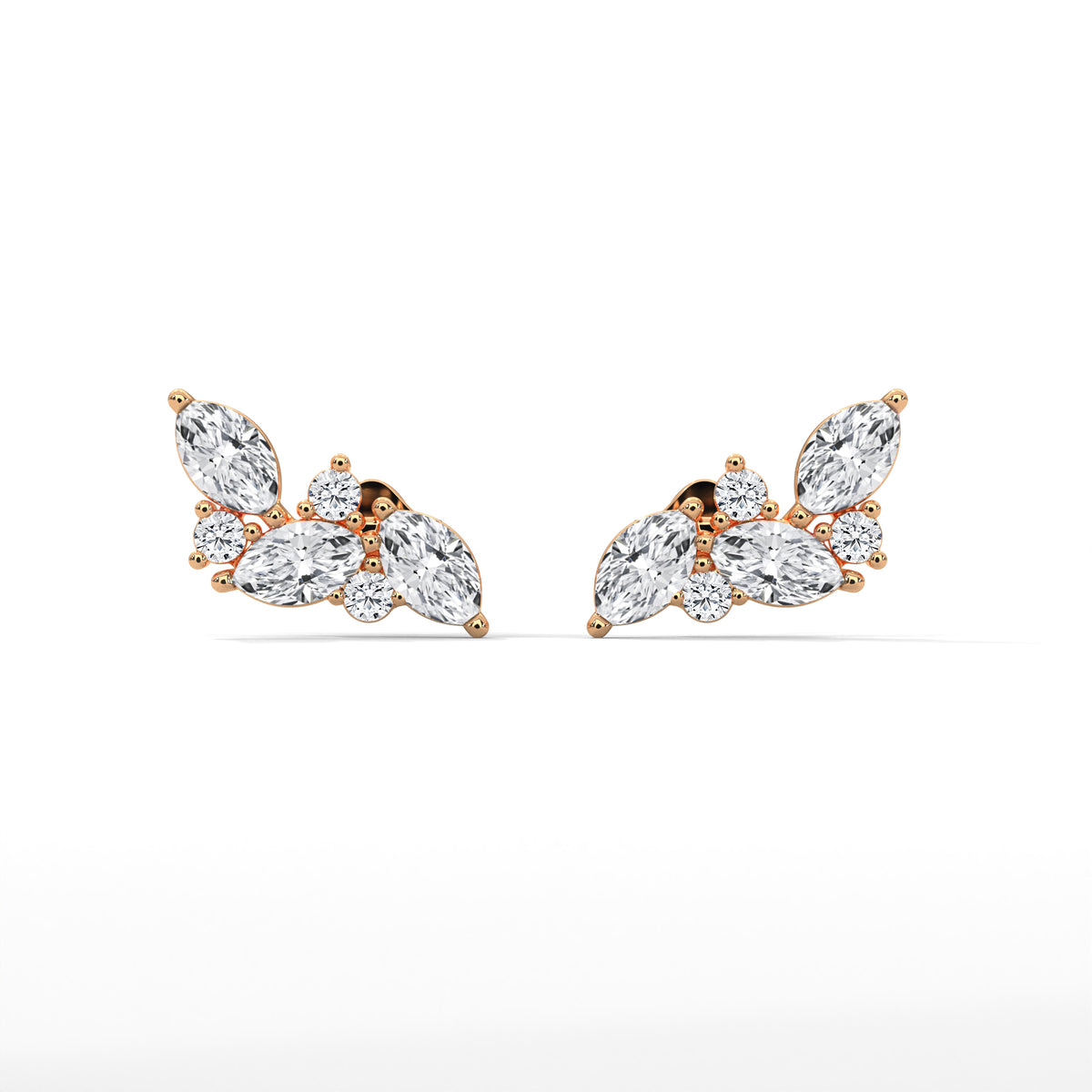 Marquise Bloom Cluster Earrings