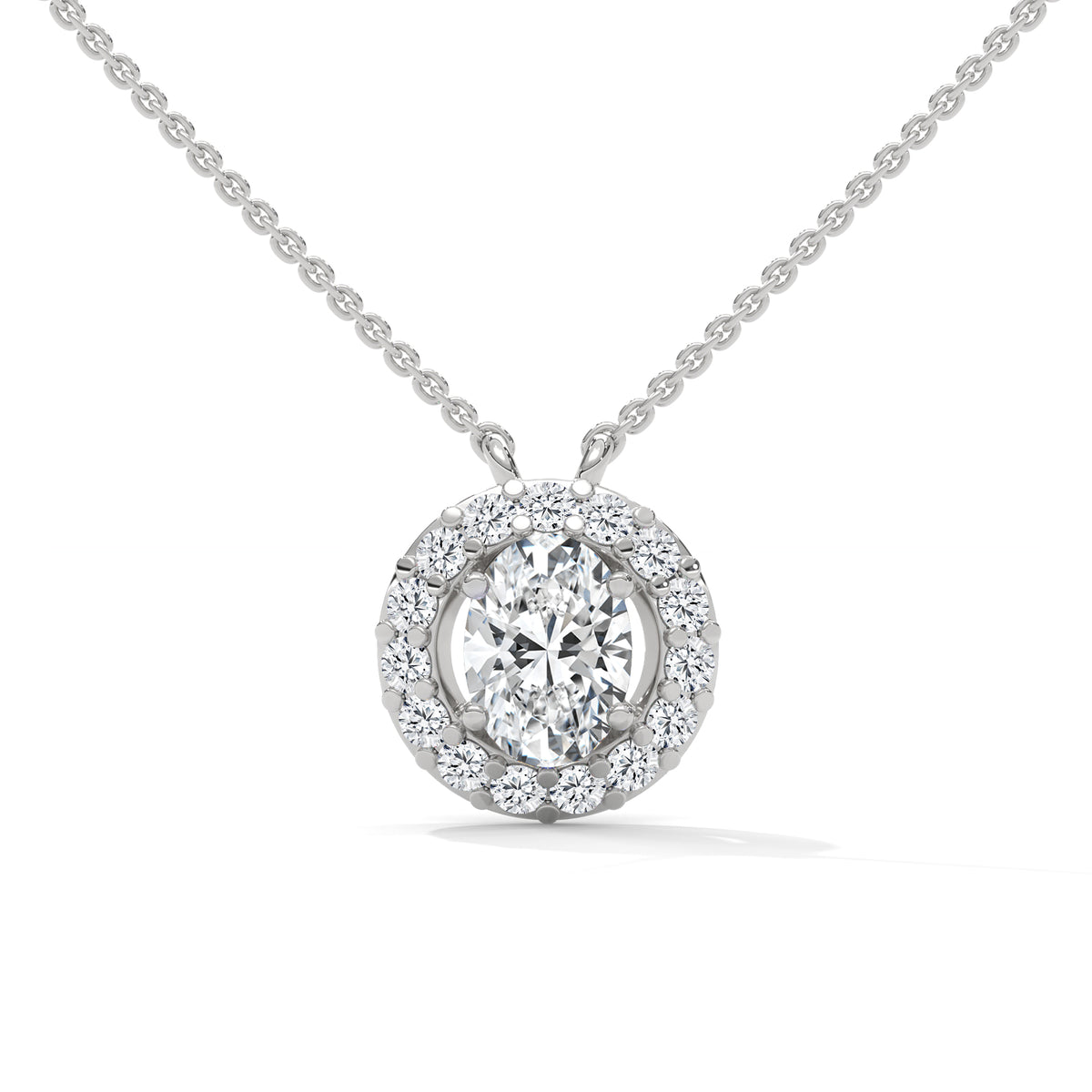 Radiant Crown Halo Pendant