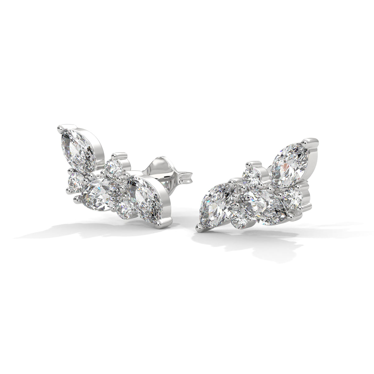 Marquise Bloom Cluster Earrings